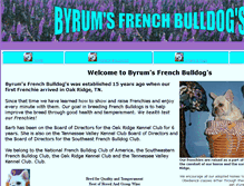 Tablet Screenshot of byrumsfrenchbulldogs.com